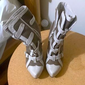 Grey high heel booties! Never worn, I loved them but too high for me
